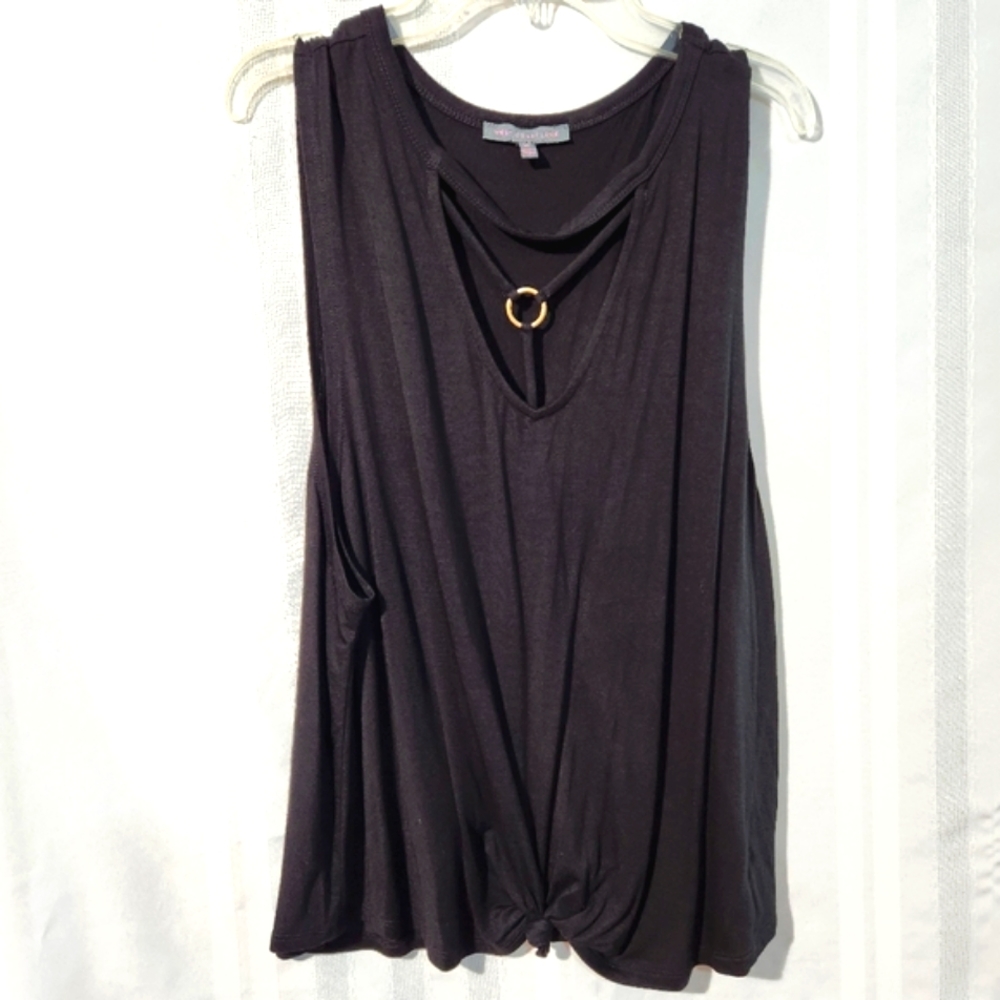 WEST COAST LOVE CUTE BLACK TANK PLUNGE SZ XL